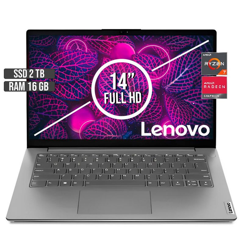 LENOVO - LENOVO V14 AMD RYZEN 7-5825U SSD 2TB RAM 16GB LED 14 FULL HD
