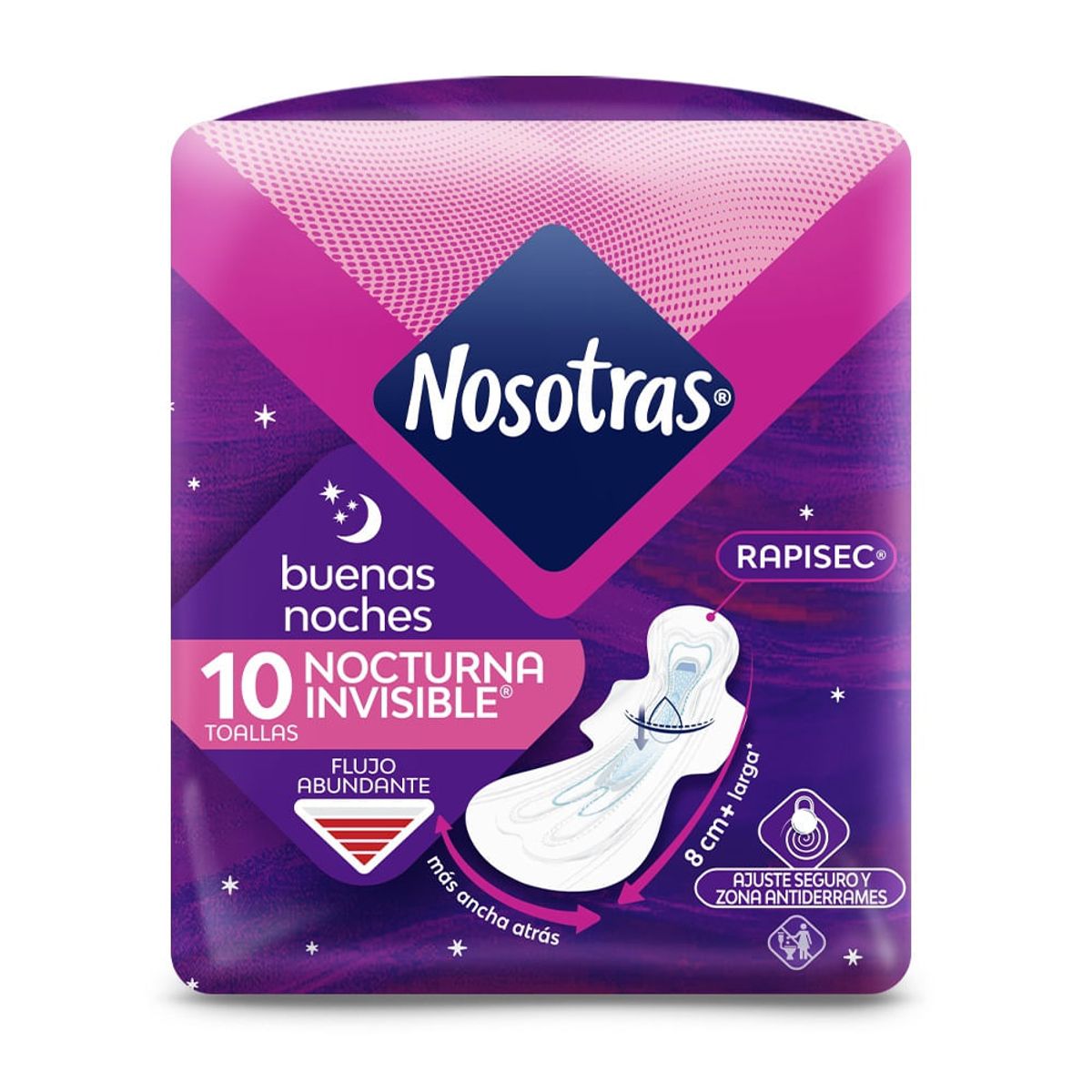 NOSOTRAS - Toallas Higienicas Nosotras Buenas Noches Invisible Rapisec