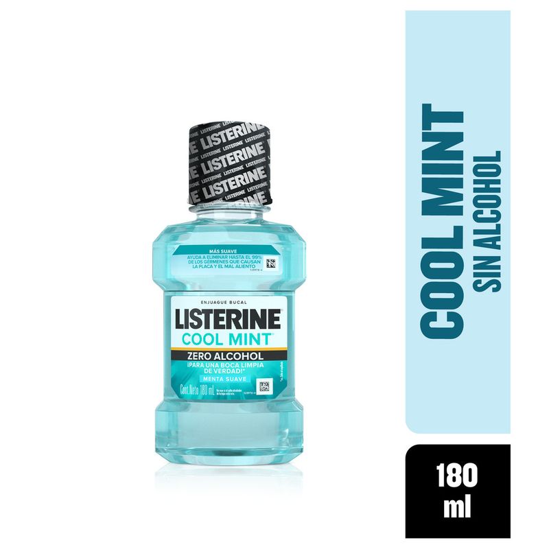 LISTERINE - Enjuague Bucal Listerine Zero Menta Suave X 180ml