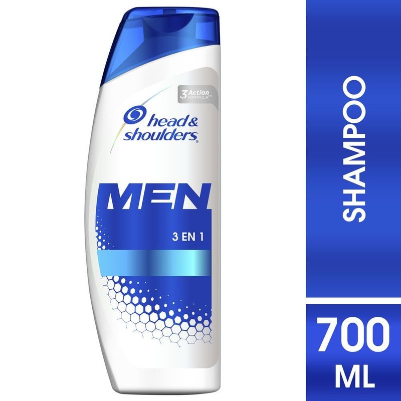 HEAD AND SHOULDERS - Shampoo Head & Shoulders 3en1 Para Hombres X 700ml