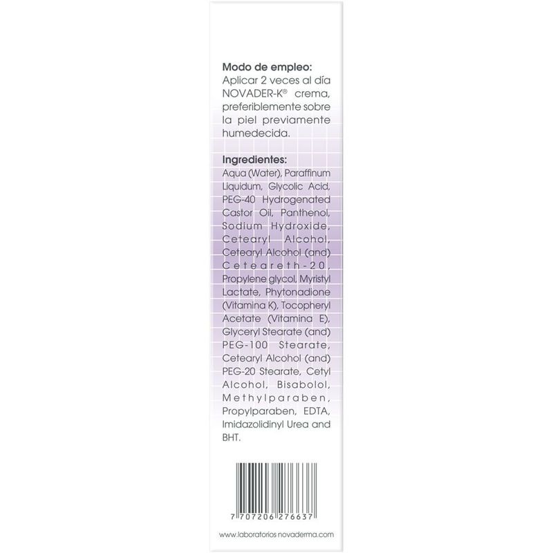 NOVADERMA - Crema Clarificante Novader-k Vit K X 30g