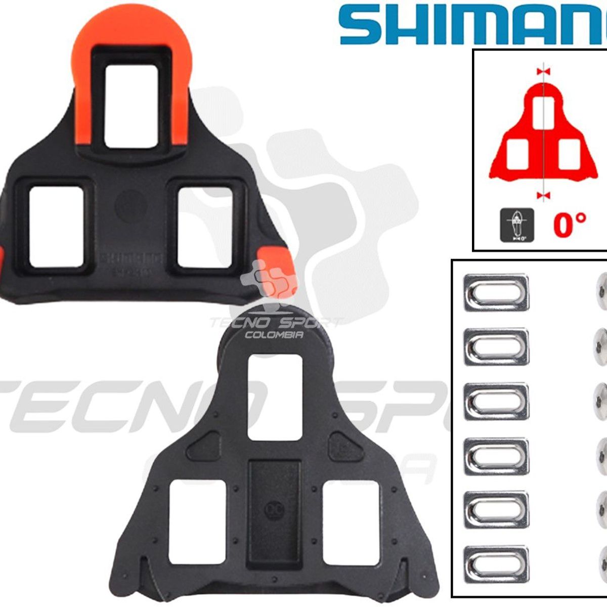 SHIMANO - Calas Chocles Shimano Sh10 Spd Trabas Rojas Pedal Ruta 0°