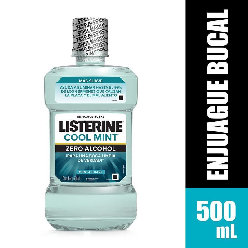 LISTERINE - Enjuague Bucal Listerine Zero Menta Suave X 500ml