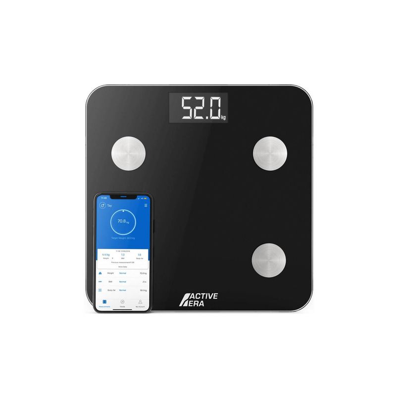 ONE PIXEL - Bascula Pesa Vidrio 180kg Inteligente Con Bluetooth Digital