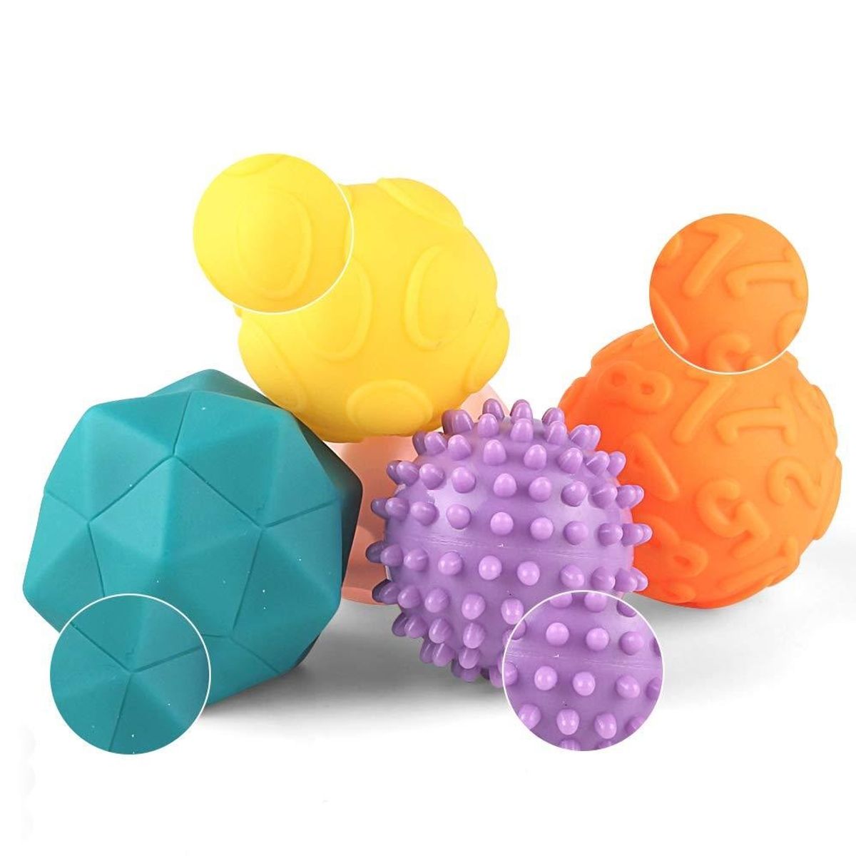 HUANGER - Juguete Didáctico Bolas Agarre Sensoriales Bebé Estimulación