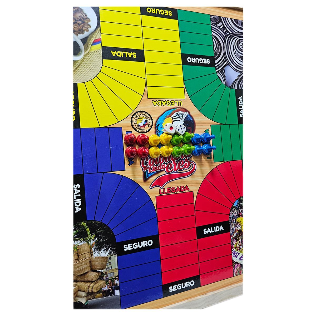 GENERICO - Juego Mesa Parqués Escalera Magnético Imantado Doble 50x50cm