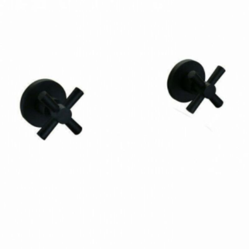 GENERICO - Griferia Mezclador Ducha Doble Manija Premium Negro Suprema