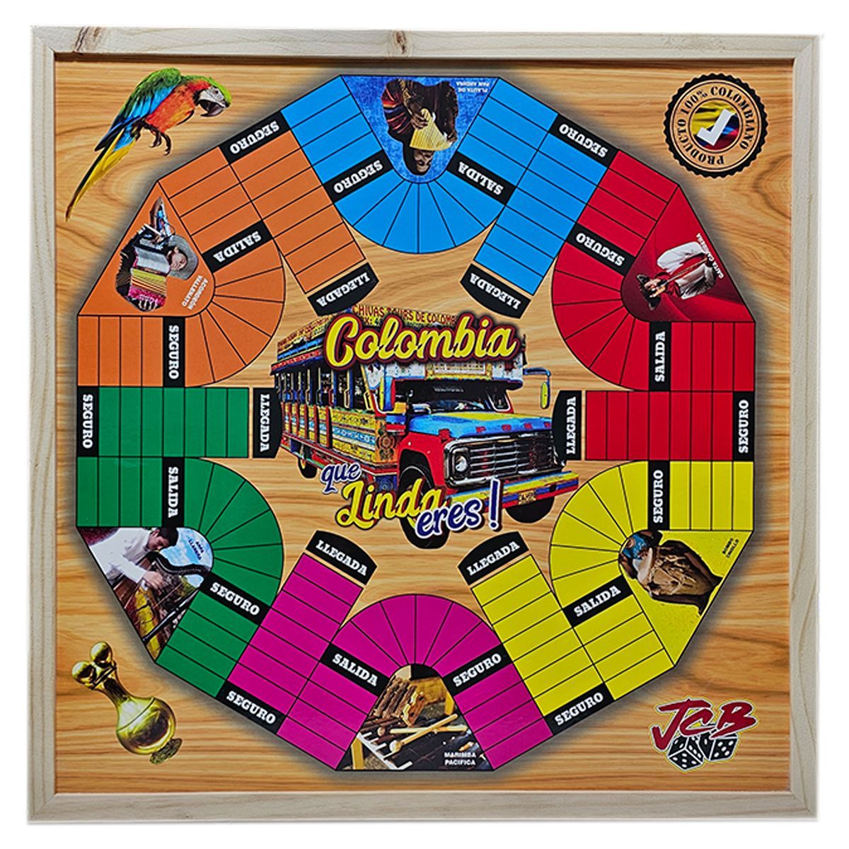 GENERICO - Juego Mesa Parqués Escalera Magnético Imantado Doble 50x50cm