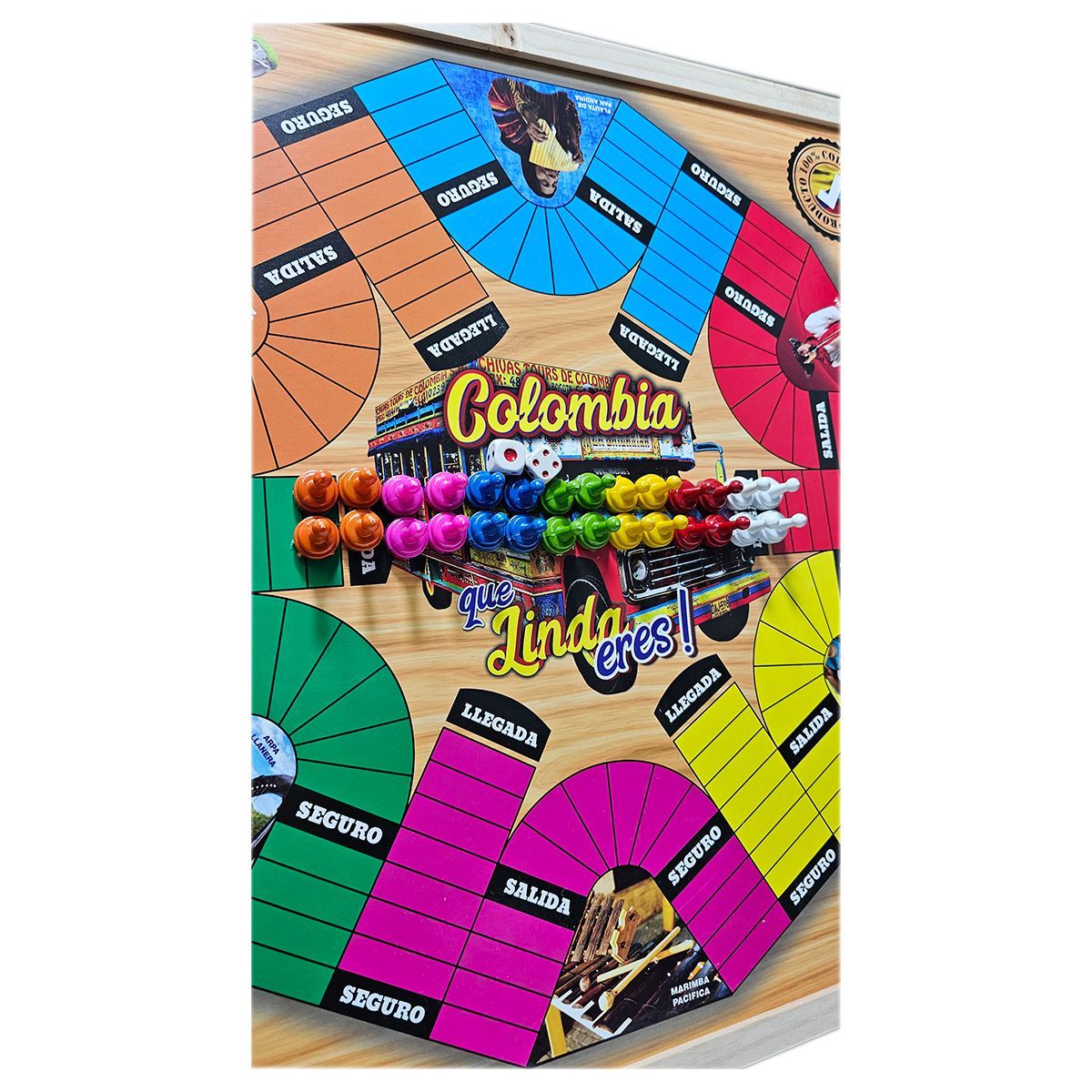 GENERICO - Juego Mesa Parqués Escalera Magnético Imantado Doble 50x50cm