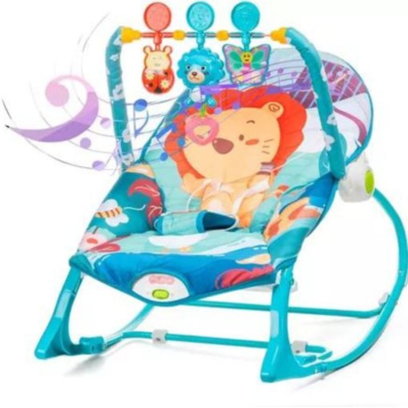 IKSA - Silla Vibradora Mecedora Eléctrica Musical Para Bebes Rocker