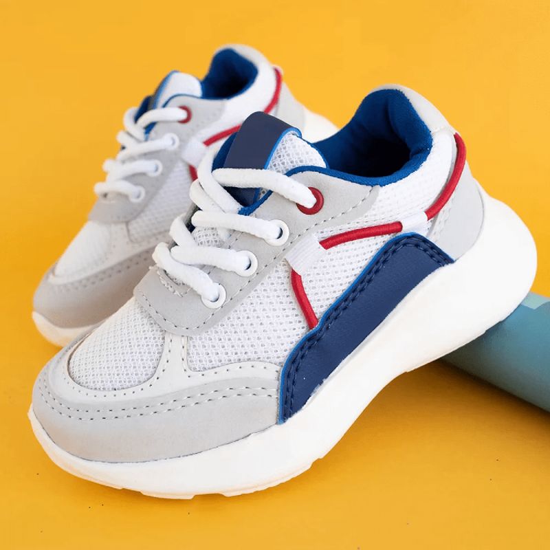 PAPOS - Tenis Magnific Blanco y Azul - Zapatillas Niños PAPOS - Crema