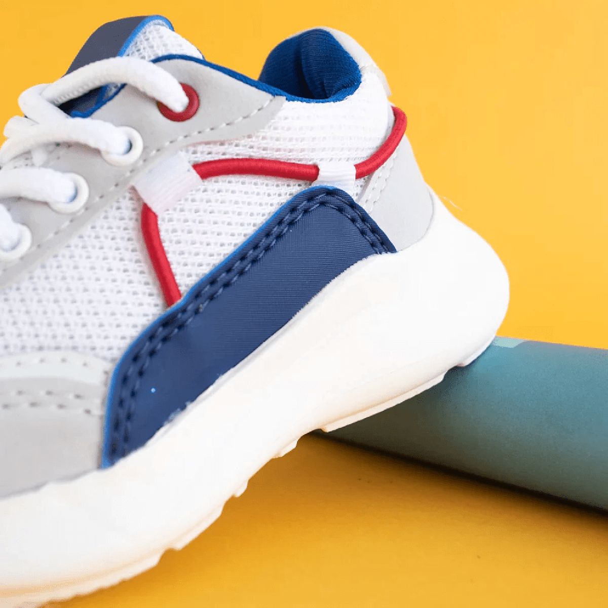 PAPOS - Tenis Magnific Blanco y Azul - Zapatillas Niños PAPOS - Crema