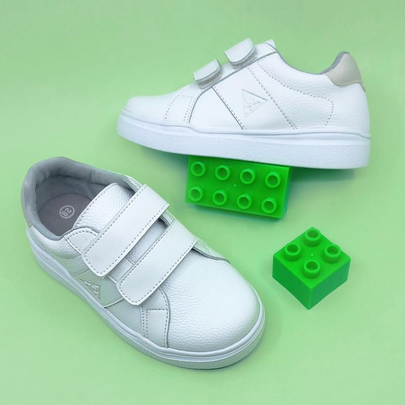 PAPOS - Tenis Casuales Niños Juanito Blanco Plata