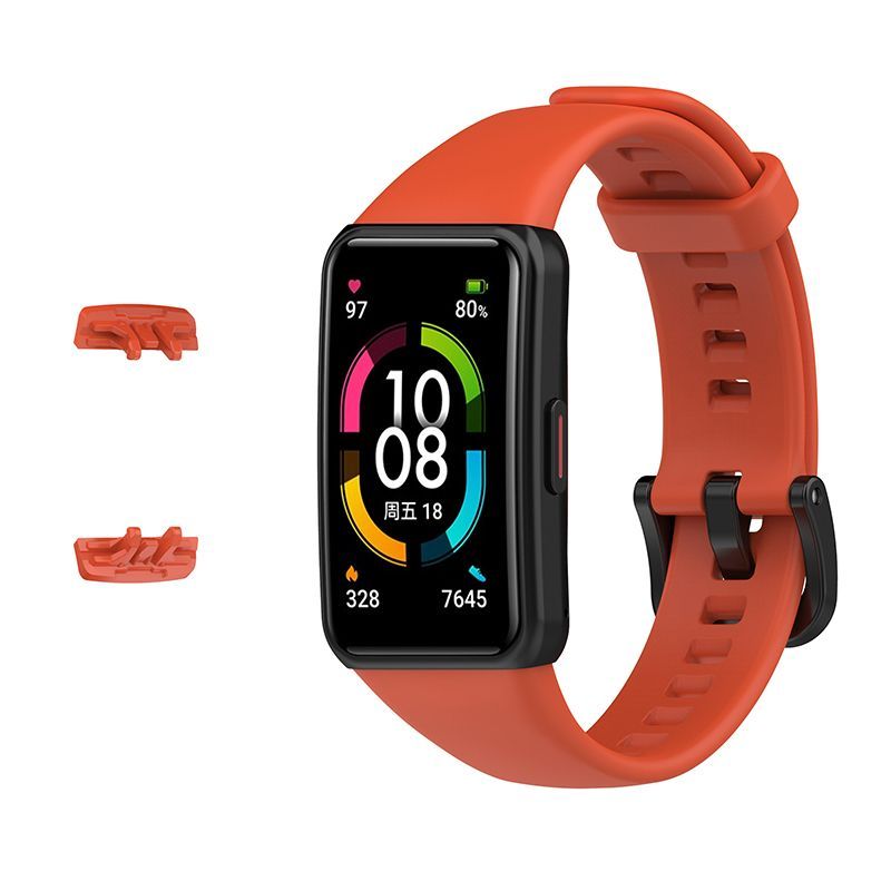 GENERICO - CORREA DE SILICONA PARA HUAWEI BAND 6/HONOR BAND 6 - NARANJA