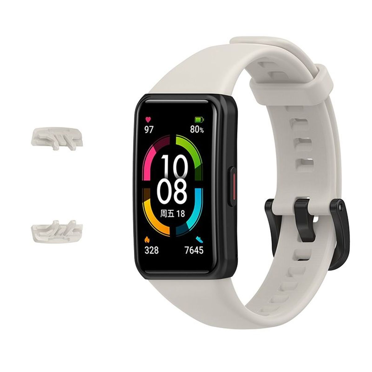 GENERICO - CORREA DE SILICONA PARA HUAWEI BAND 6/HONOR BAND 6 - BEIGE