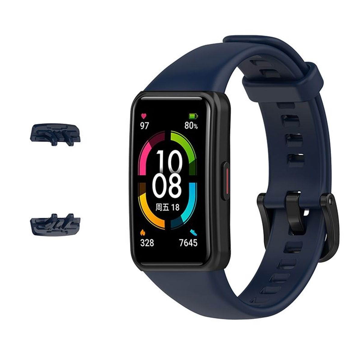 GENERICO - CORREA DE SILICONA PARA HUAWEI BAND 6/HONOR BAND 6 - AZUL OSCURO
