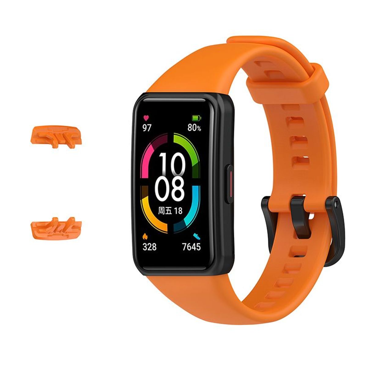 GENERICO - CORREA DE SILICONA PARA HUAWEI BAND 6/HONOR BAND 6 - AMARILLO OSCURO