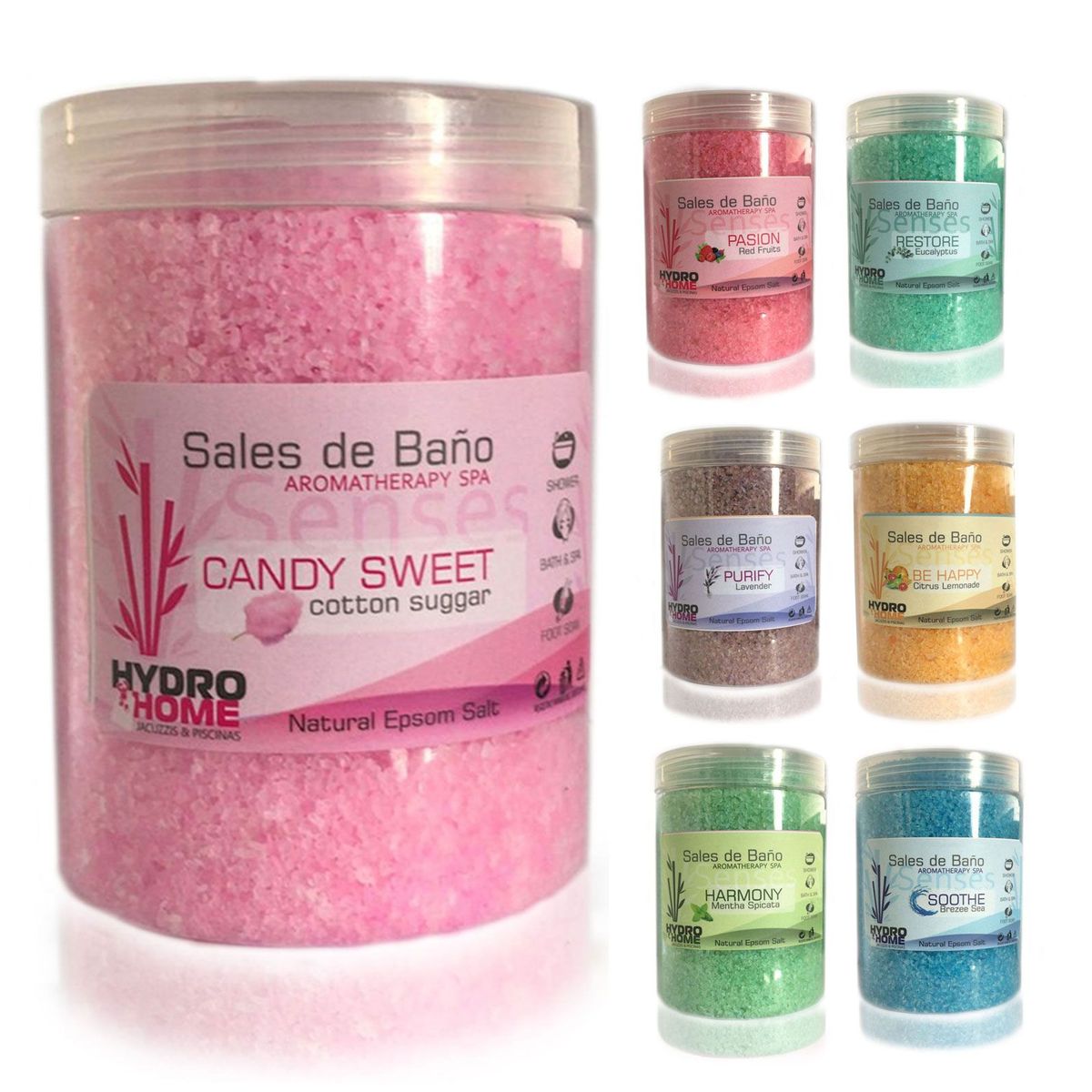 P&R APRECIOSDEREMATE - Sales De Baño Aroma Candy Sweet Senses Epson Salt Aromaterapia Spa