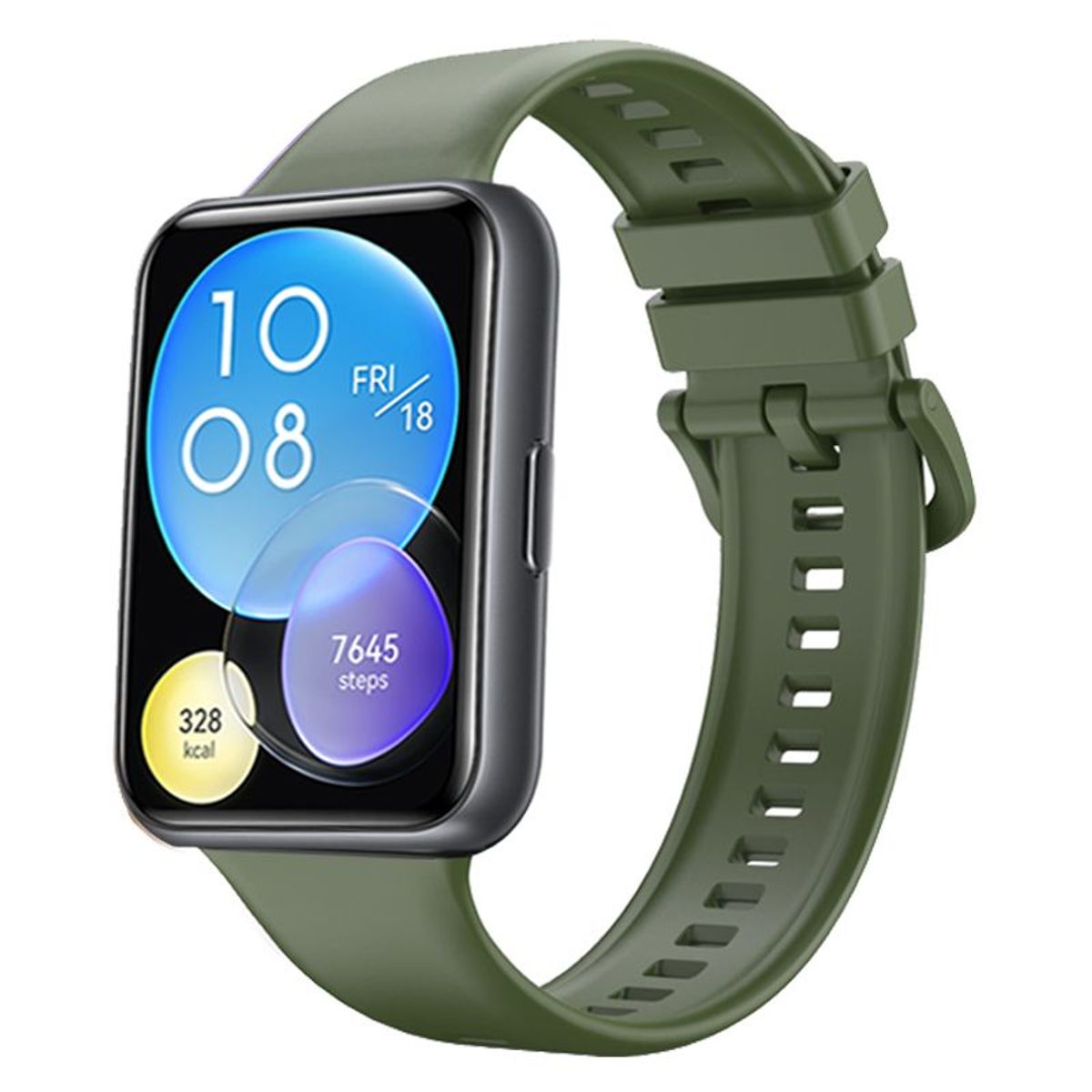 GENERICO - CORREA DE SILICONA PARA HUAWEI WATCH FIT 2 - VERDE OSCURO