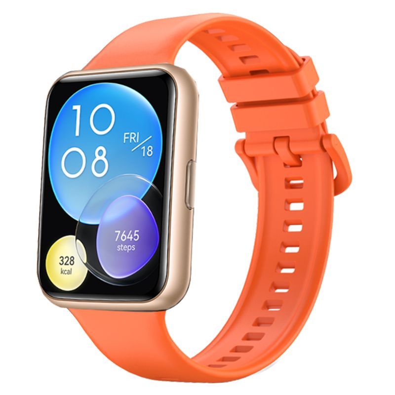 GENERICO - CORREA DE SILICONA PARA HUAWEI WATCH FIT 2 - NARANJA