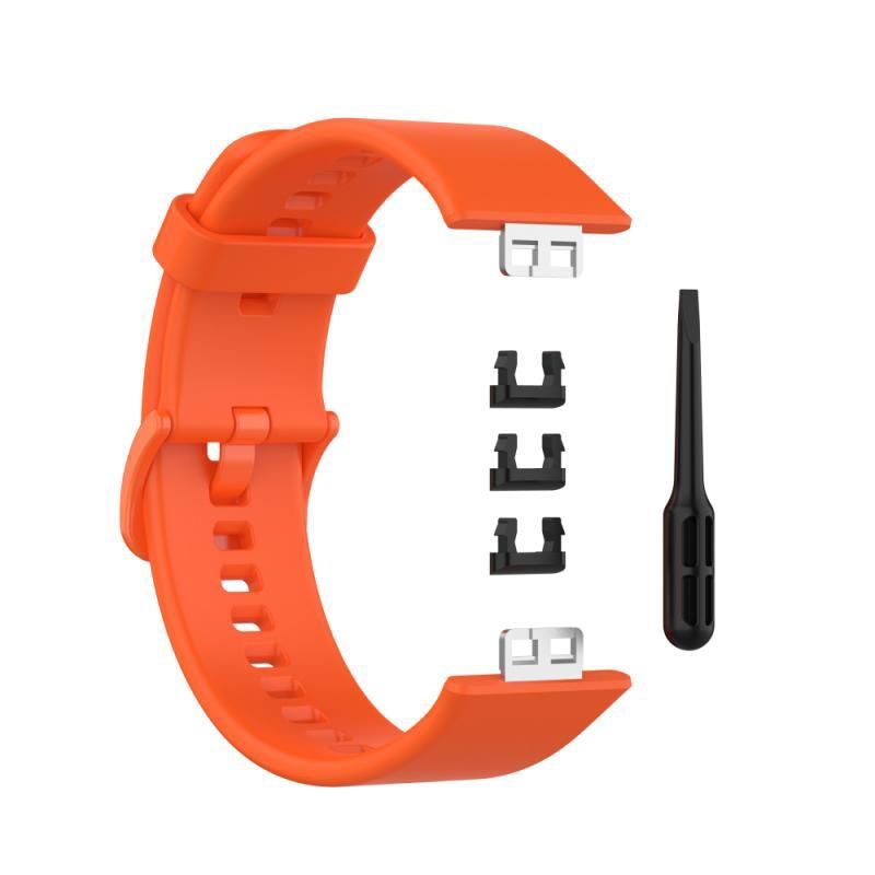 GENERICO - CORREA DE SILICONA PARA HUAWEI WATCH FIT - NARANJA