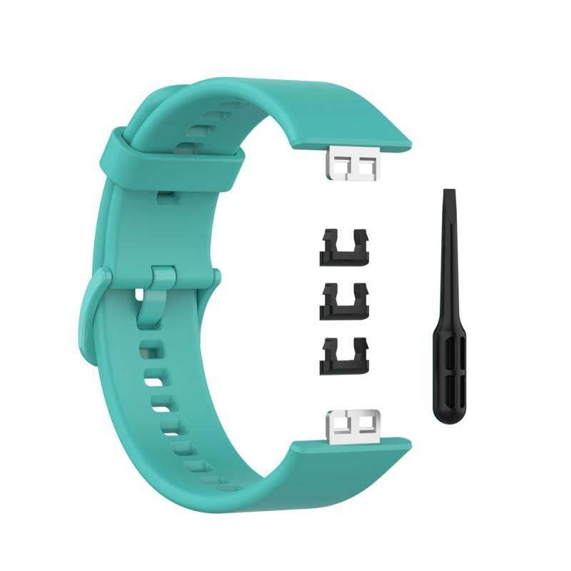 GENERICO - CORREA DE SILICONA PARA HUAWEI WATCH FIT - AGUAMARINA