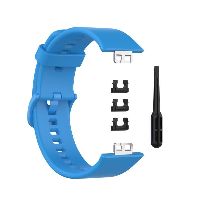 GENERICO - CORREA DE SILICONA PARA HUAWEI WATCH FIT - AZUL CIELO