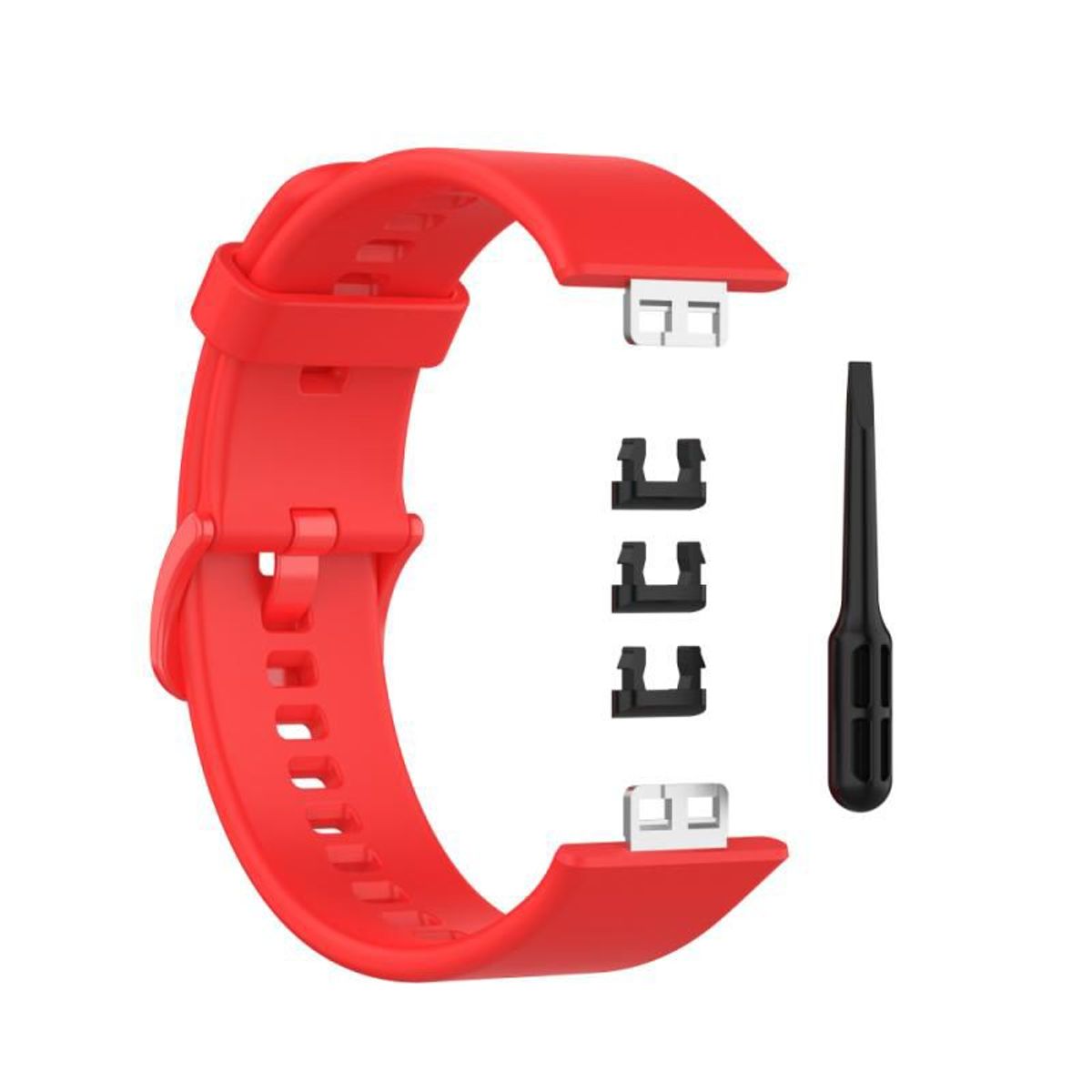 GENERICO - CORREA DE SILICONA PARA HUAWEI WATCH FIT - ROJO