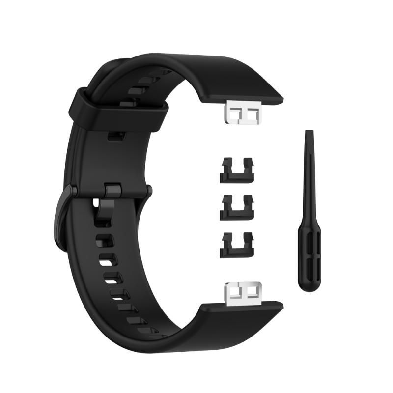 GENERICO - CORREA DE SILICONA PARA HUAWEI WATCH FIT - NEGRO