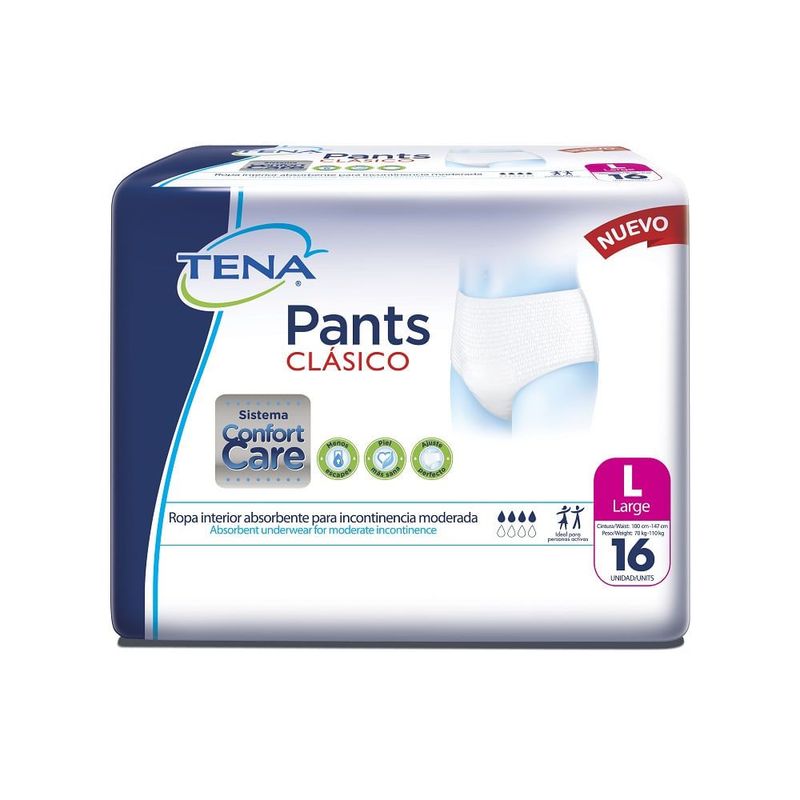 TENA - Pants Adulto Tena Clasico Large X 16und