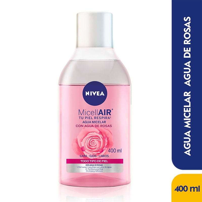 NIVEA - Agua Micellair Nivea Agua De Rosas X 400ml