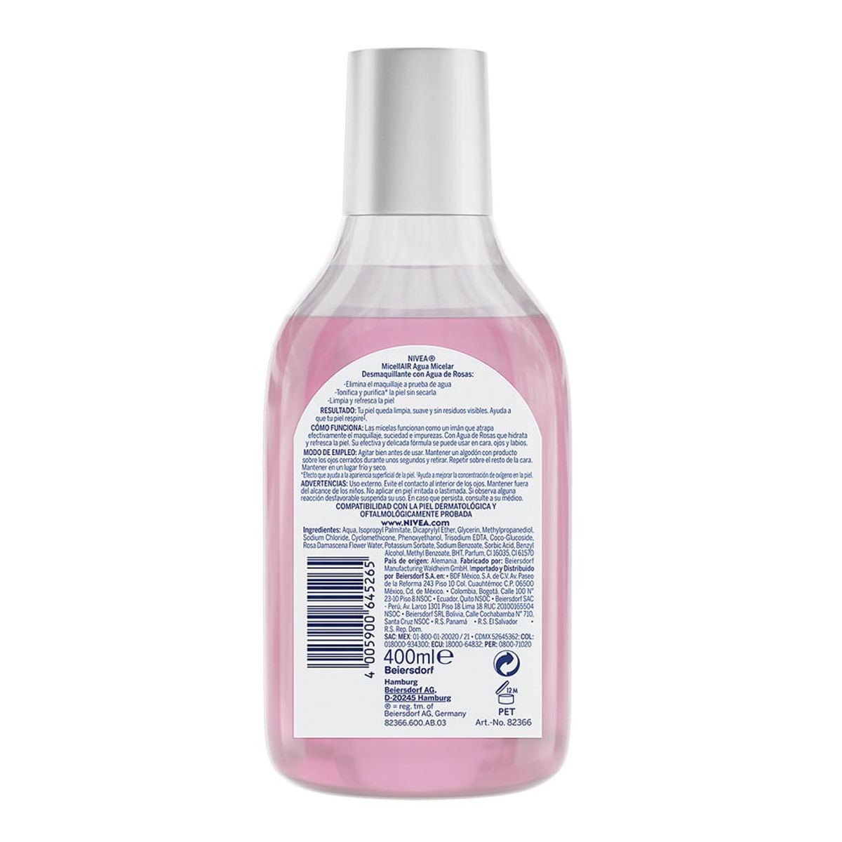 NIVEA - Agua Micellair Nivea Agua De Rosas X 400ml