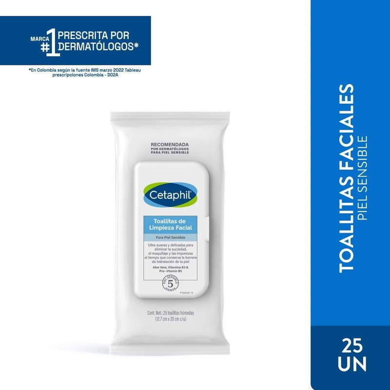 CETAPHIL - Cetaphil Toallitas Limpieza Facial X 25und