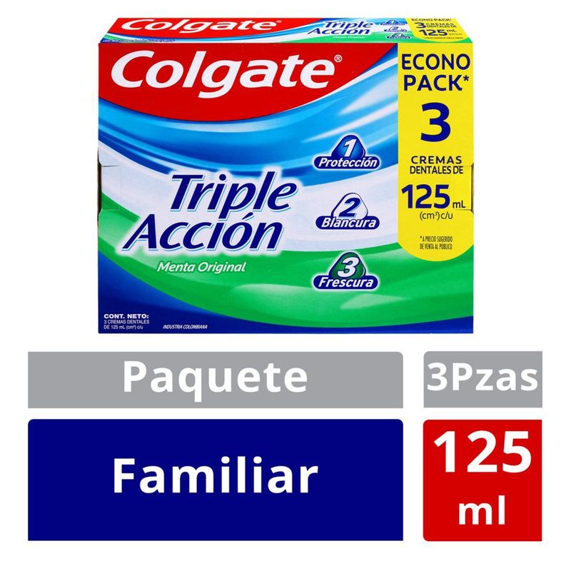 COLGATE - Colgate Triple Accion3und 125ml - mL a $219