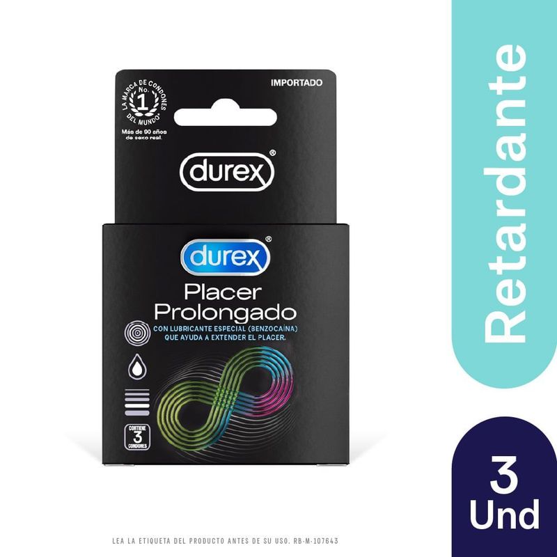 DUREX - Condones Durex Placer Prolongado X 3und