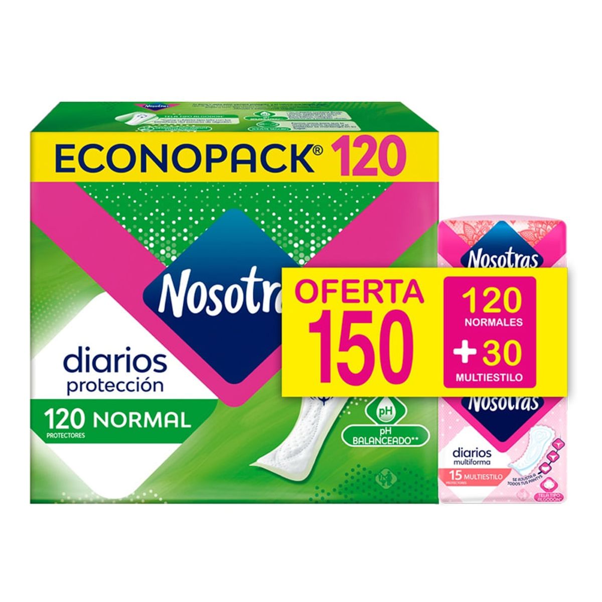 NOSOTRAS - Oferta Protectores Diarios Nosotras Normal X 120und + Multie