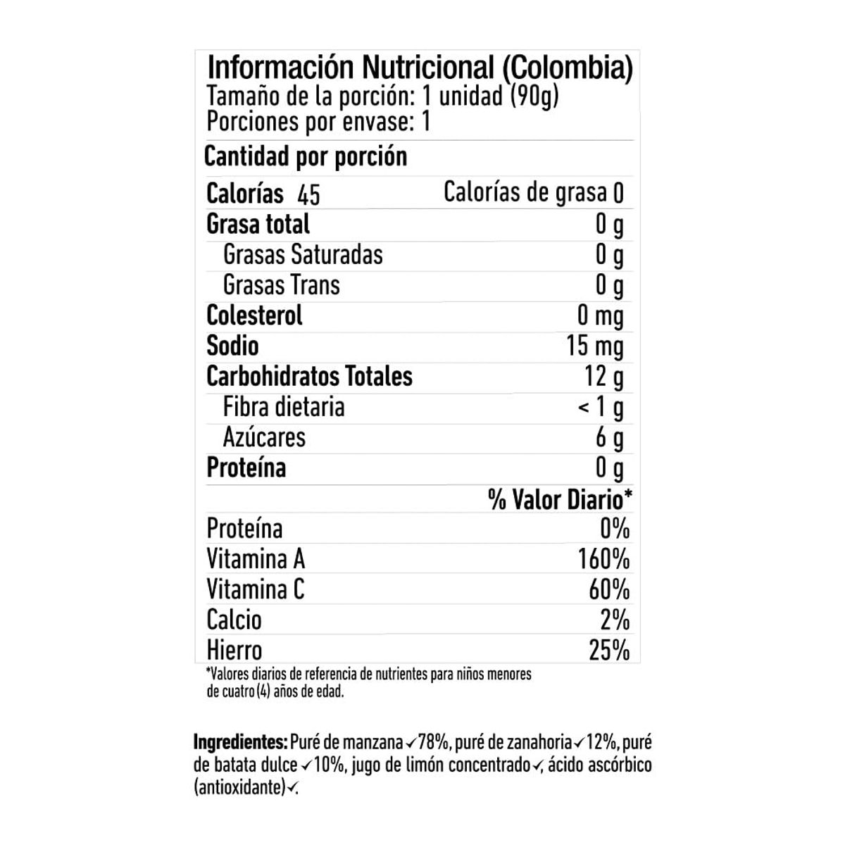 MAH - Compota Mah Veggie Zanahoria Batata Manzana X 90gr