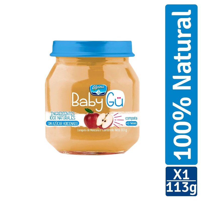 GENERICO - Compota Alpina Baby Gu Natural Manzana X 113g