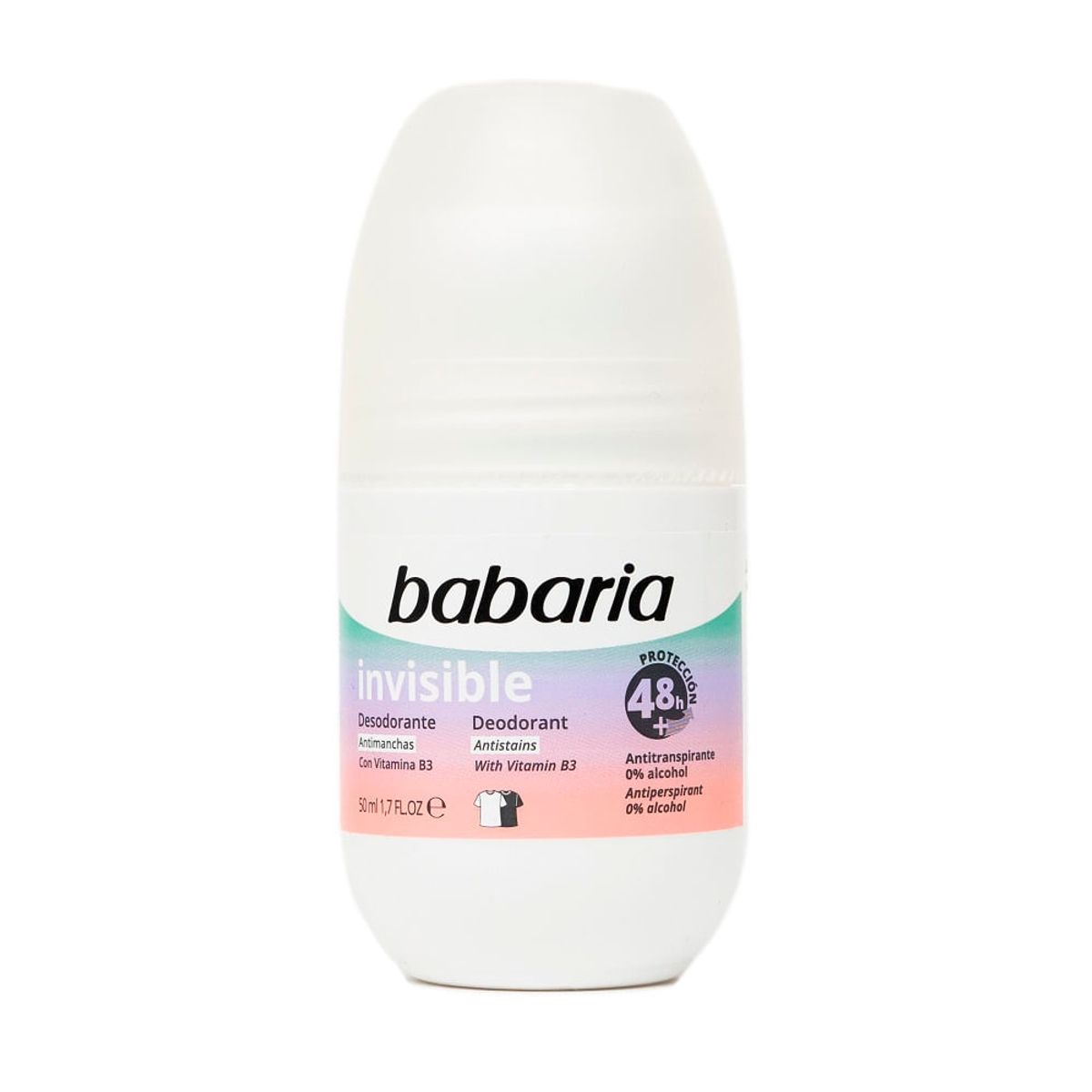 BABARIA - Desodorante Babaria Invisible Vitamina B3 Roll On X 50ml