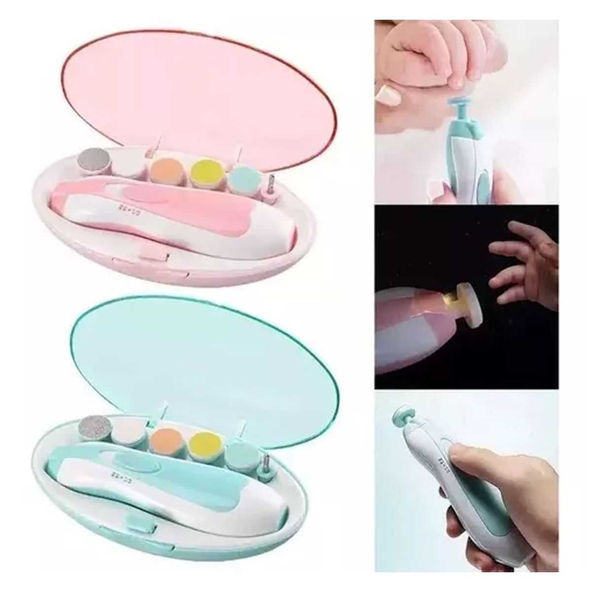 GENERICO - Lima Eléctrica Uñas Para Bebes Kit Seguro