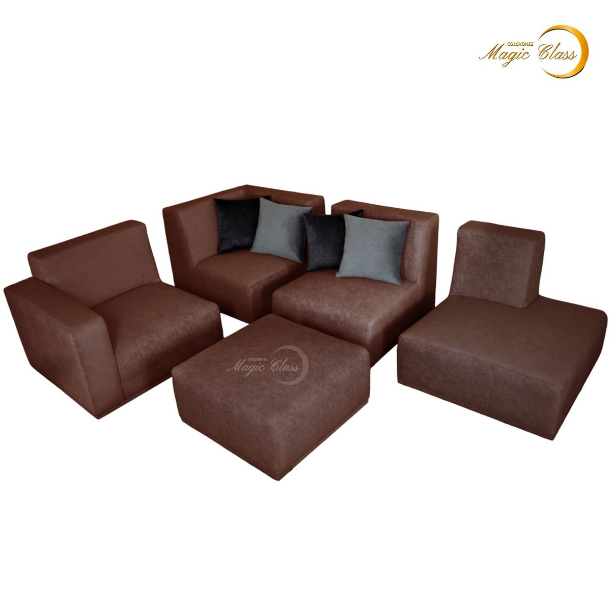 MAGIC CLASS - SALA MODERNA HERA MICROFIBRA CAFÉ