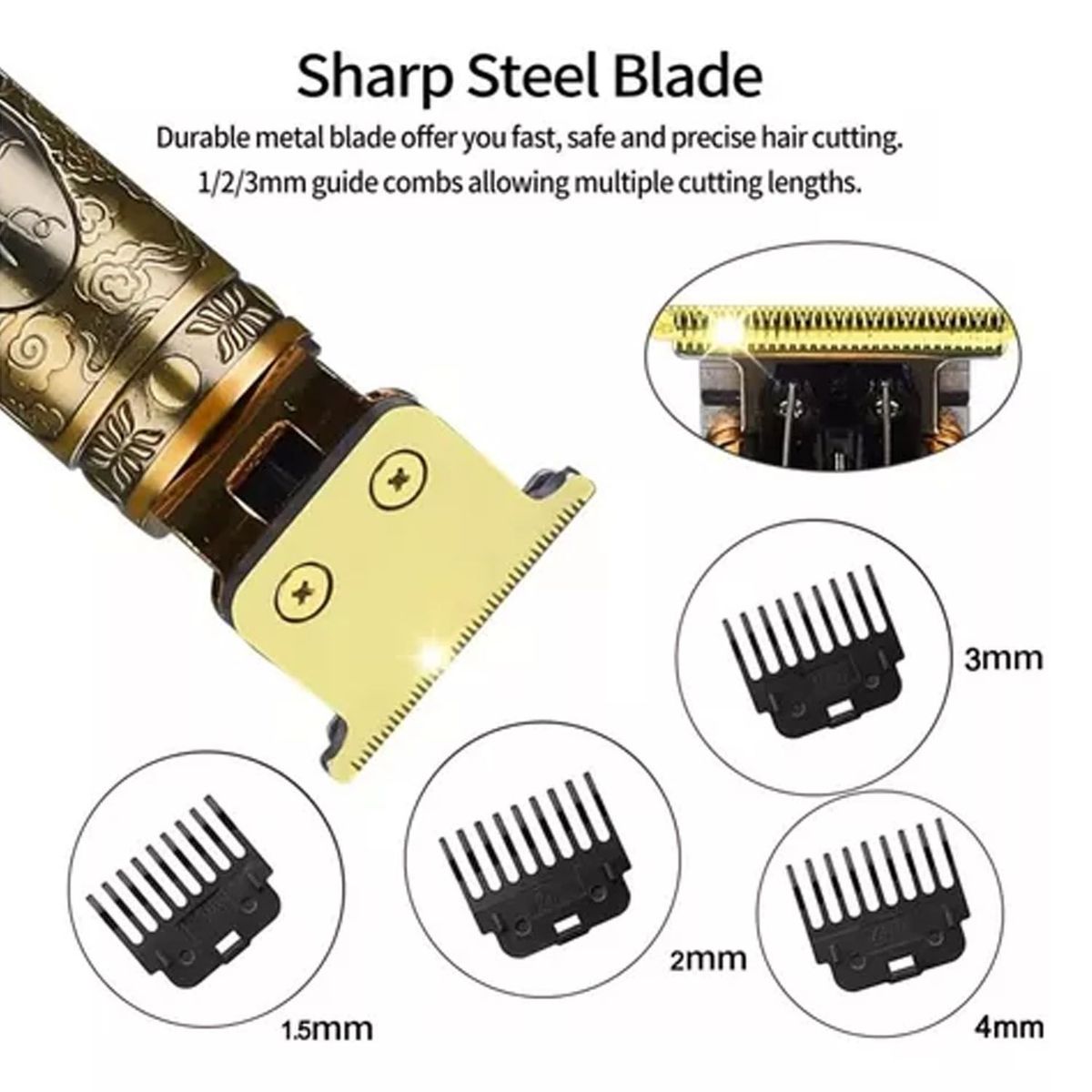 ONE PIXEL - Máquina Patillera Barbera Buda Sc-t99 Profesional Recargable