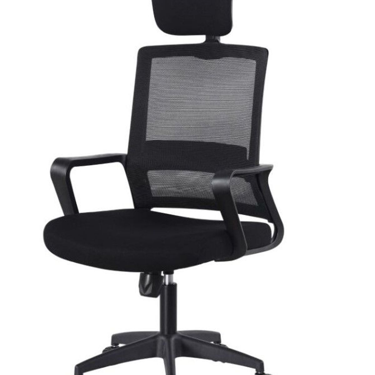 GENERICO - Silla De Oficina Escritorio Tela Malla Con Apoya Brazos Negra