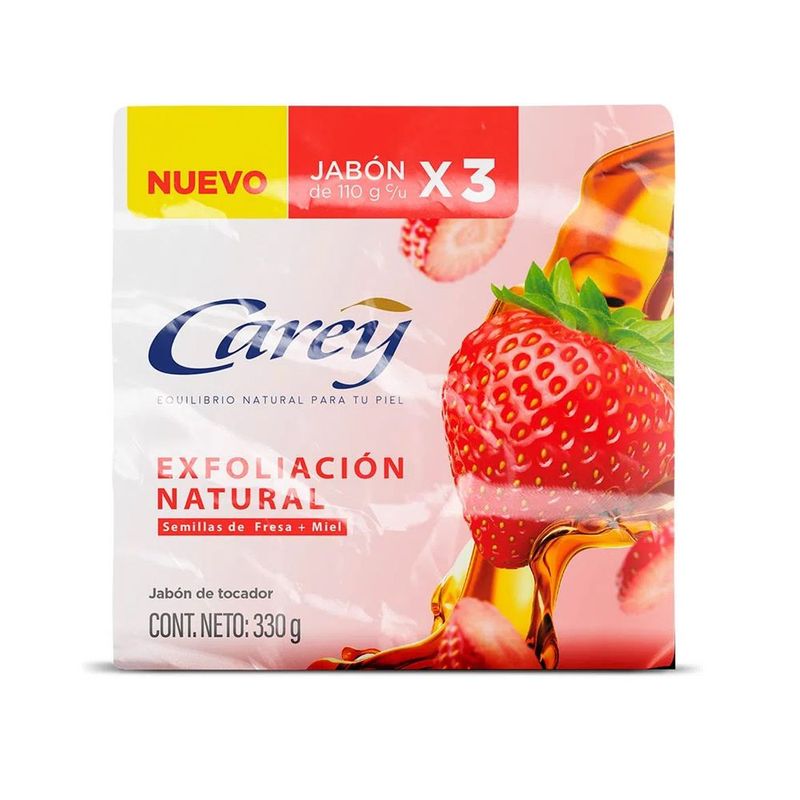 AZUL K - Jabón Carey Exfoliación Natural 3 und x 110 g c/u