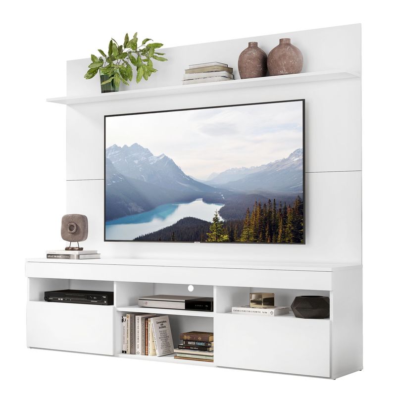 AKIVOY - Rack con Panel Madrid de 65¨ Retro Color Blanco