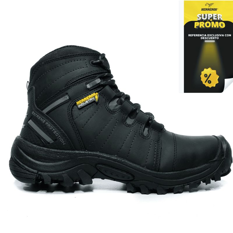 HERREROS - Bota Hombre Seguridad En Cuero - Herreros- Danger Pro Negro