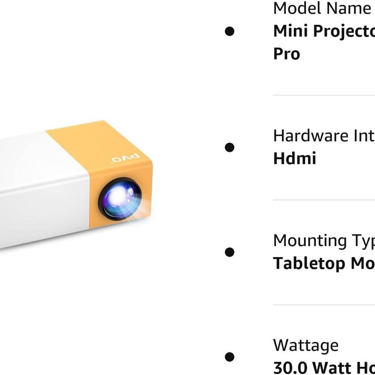 ONE PIXEL - Mini Proyector LED Video Beam 600 Lumens HDMI USB AV YG300