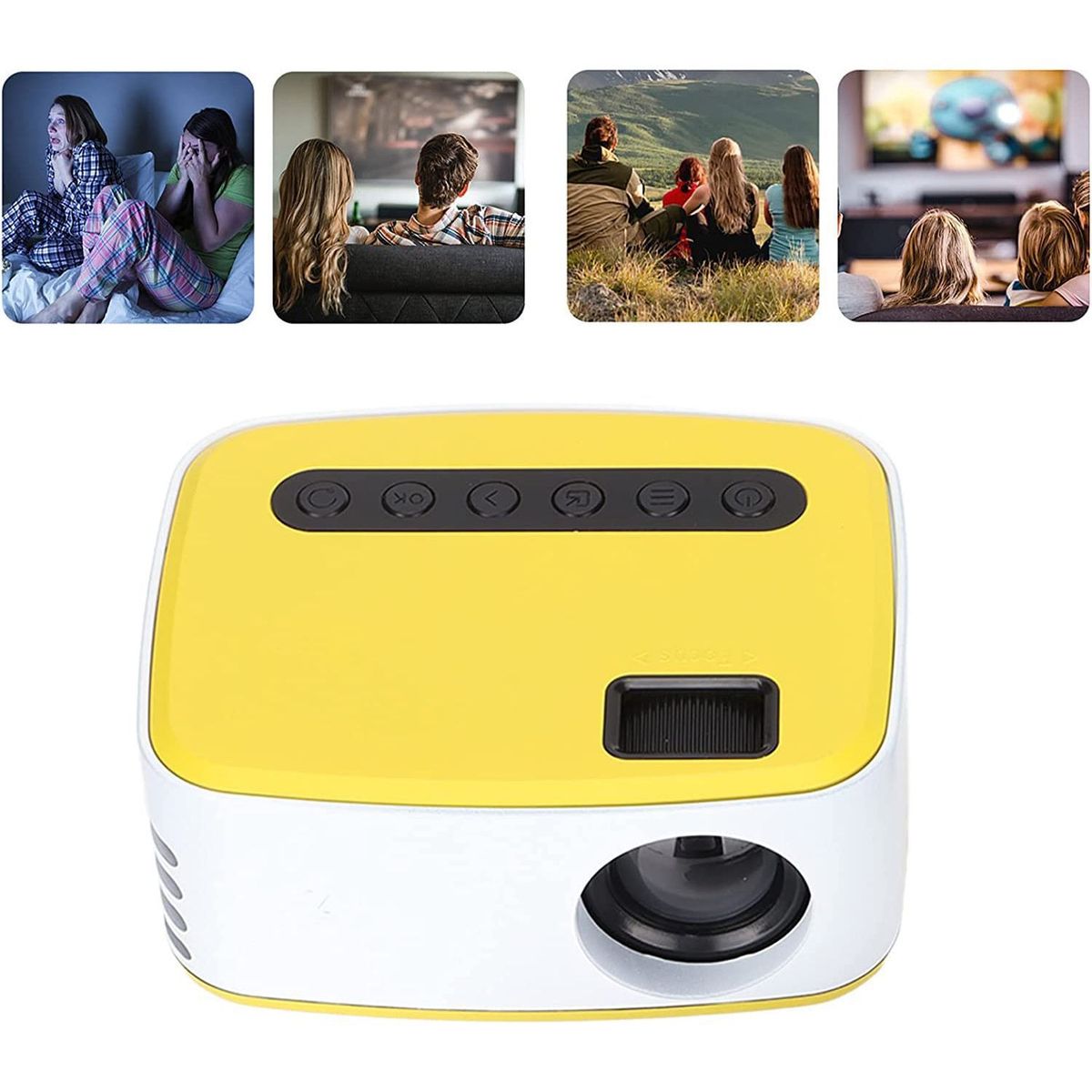 ONE PIXEL - Mini Proyector LED Proyector De Video Portátil HD WIFI