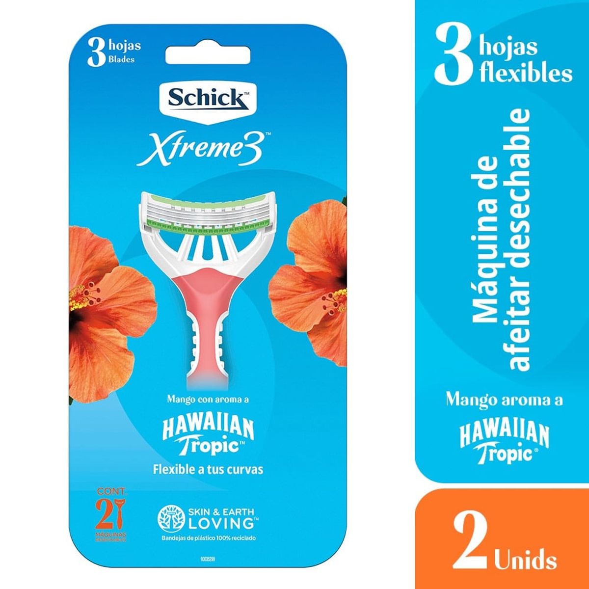 SCHICK - Maquina Afeitar Schick Xtreme3 Hawaiian X 2und