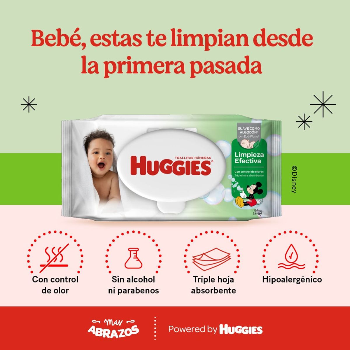GENERICO - Toallitas Humedas Huggies Limpieza Efectiva X 96und